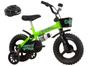 Bicicleta Infantil Aro 12 Track & Bikes Kit Kat - Amarelo Neon com Rodinhas com Cesta