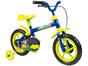 Bicicleta Infantil Aro 12 Verden Jack - Azul e Verde Limão com Rodinha