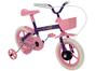 Bicicleta Infantil Aro 12 Verden Paty - Rosa e Lilás com Rodinhas e Cesta