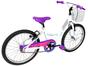 Bicicleta Infantil Aro 20 Caloi Ceci Branca - com Cestinha Freio V-Brake