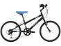 Bicicleta Infantil Aro 20 Caloi Kids Hot Wheels 20 - 7 Marchas Câmbio Shimano Preto e Azul