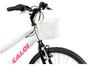Bicicleta Infantil Aro 24 Caloi Ceci 21 Marchas - Branca com Cesta Freio V-Brake