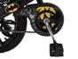 Bicicleta Infantil Batman Aro 16 Bandeirante Preto - Com Rodinhas Freio V-brake