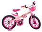 Bicicleta Infantil Princesas Aro 16 Bandeirante - Disney Rosa Com Rodinhas Freio V-brake