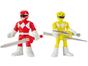 Bonecos Imaginext Mighty Morphin Power Rangers - Red Ranger & Yellow Ranger com Acessórios Mattel