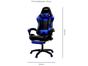 Cadeira Gamer PCTop Reclinável Preta e Azul - PGB