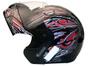 Capacete com Viseira Tamanho 60 Mixs MX Gladiator Plus Preto e Vermelho