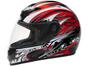 Capacete MX Cobra Plus Mixs Preto com Vermelho Tamanho 60