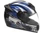 Capacete MX Cobra Plus Mixs Preto e Azul Tamanho 58