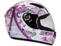 Capacete MX Fokker Racing Girls Mixs Branco e Rosa Tam. 56