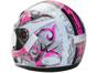 Capacete MX5 Branco e Rosa Mixs - Tam. 58