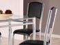 Conjunto de Mesa Aço Cromado com 4 Cadeiras - Design Final Plus/Elegance