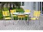Conjunto de Mesa para Jardim/Área Externa Alumínio - com 4 Cadeiras Alegro Móveis Slim