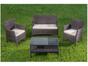 Conjunto de Mesa para Jardim/Área Externa - com 3 Cadeiras Estofadas Alegro Móveis CJA00011