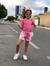 Imagem de Conjunto Infantil Blusa + Shorts Rosa -Tam: 12 anos