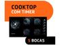 Cooktop 5 Bocas a Gás GLP Brastemp Vidro - Touch com Timer Preto Ative! BDT85AE