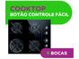 Cooktop Consul 4 Bocas com Grades Individuais - Acendimento Automático Facilite CD060AE