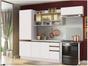 Cozinha Compacta Madesa New Glamy - com Balcão 7 Portas 2 Gavetas Com Vidro Reflecta