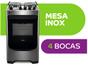 Fogão 4 Bocas Consul Inox Acendimento Automático - CFO4NARUNA