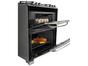 Fogão 5 Bocas Electrolux Mesa de Vidro Inox - Duplo Forno Grill Tripla-Chama Painel Digita Timer