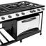 Fogão Industrial Clarice 5 Bocas Imperador Manual Forno 107L Mesa em Aço - Clarice Fogões