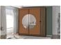 Guarda-roupa Casal 3 Portas 3 Gavetas Kappesberg - PO702-P8 com Espelho