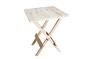 Jogo Conjunto 1 Mesa 70x70 e 4 Cadeiras Bar Dobráveis Retratil de Madeira - Sem Pintura - ViaBrasil Moveis