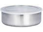 Jogo de Potes de Inox Home&Garden com Tampa - Redondo HG101004 5 Peças