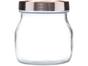Jogo de Potes de Vidro Ruvolo Glass Company - com Tampa Redondo Gourmet Style 3 Peças