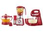 Kit Gourmet Red Premium Mondial - com Liquidificador + Batedeira + Espremedor