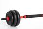 Imagem miniatura de Kit Halteres Barra Kettlebell 6 em 1 Peso Musculação até 40kg Ajustável Preto