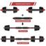 Imagem miniatura de Kit Halteres Barra Kettlebell 6 em 1 Peso Musculação até 40kg Ajustável Preto