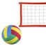 Kit rede de vôlei especial 8 metros laranja + bola - Evo Sports