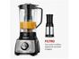 Liquidificador Mondial Turbo Inox L-1100 BI - Preto com Filtro 12 Velocidades 1100W