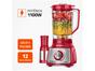 Liquidificador Mondial Turbo Inox L-1100 RI - Vermelho com Filtro 12 Velocidades 1100W