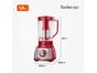 Liquidificador Mondial Turbo Inox L-1100 RI - Vermelho com Filtro 12 Velocidades 1100W