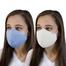 Máscara Tecido Reutilizável Lavável Dupla Camada Branca/Azul - Pro Saúde Care