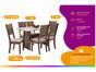 Mesa de Jantar 6 Cadeiras 6 Lugares Retangular - Indekes Cristal