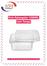 Imagem miniatura de Pote Retangular s/ lacre 1500 ml c/ tampa 120 unid - marmita, embalagem alimento, delivery (10429)