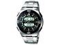 Relógio Masculino Casio Anadigi - Resisitente à Água Cronômetro Mundial AQ-164WD-1AV