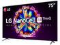 Smart TV 4K NanoCell IPS 75” LG 75NANO90SNA - Wi-Fi Bluetooth HDR Inteligência Artificial 4 HDMI