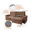 Sofá 3 Lugares Retrátil Lubeck Plush Suede Bege - Mobly