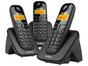 Telefone Sem Fio Intelbras TS 3113 + 2 Ramais - Identificador de Chamada Conferência Preto