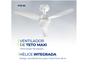 Ventilador de Teto com Controle Remoto Mondial - Maxi Air VTE-02 3 Pás 3 Velocidades Branco