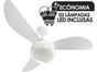 Ventilador de Teto Ventisol Fenix Branco 3 Pás, Cv3, 02 Lâmpadas Led Inclusas