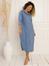 Imagem miniatura de Vestido Chemise Jeans com Manga Chamise Camisão Moda Feminina Slim e Plus Size