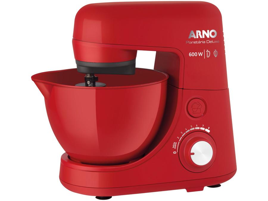 Batedeira Planetária Arno Vermelha 600W Deluxe - SX35 8 Velocidades