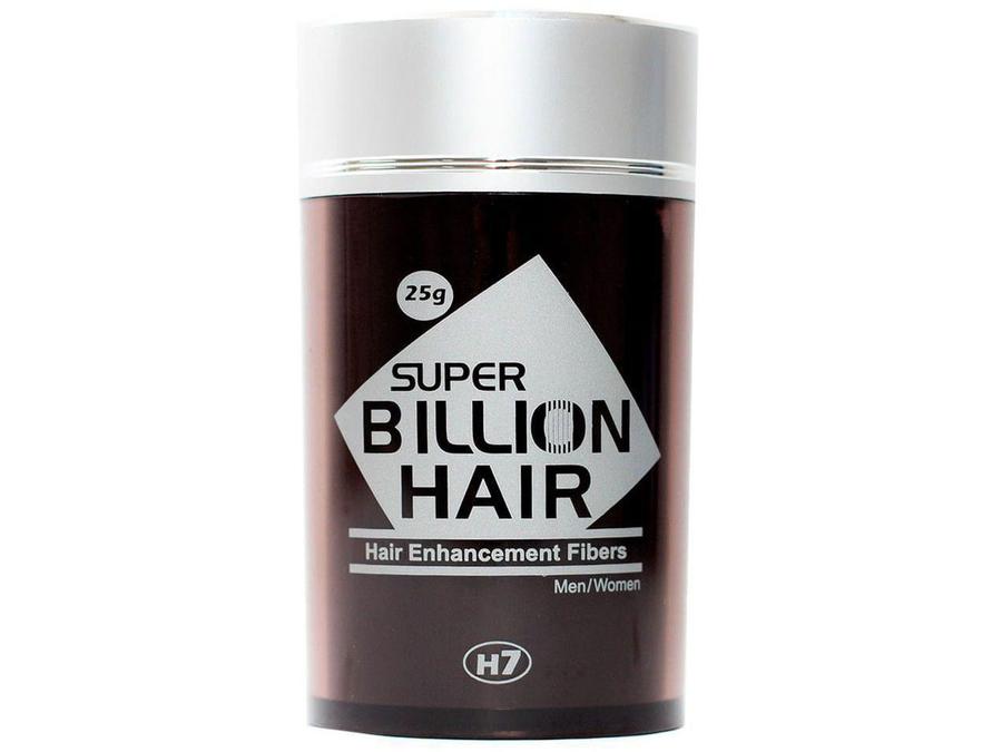 Super Billion Hair Fibers 25g - Maquiagem para Calvície - Cor Preto