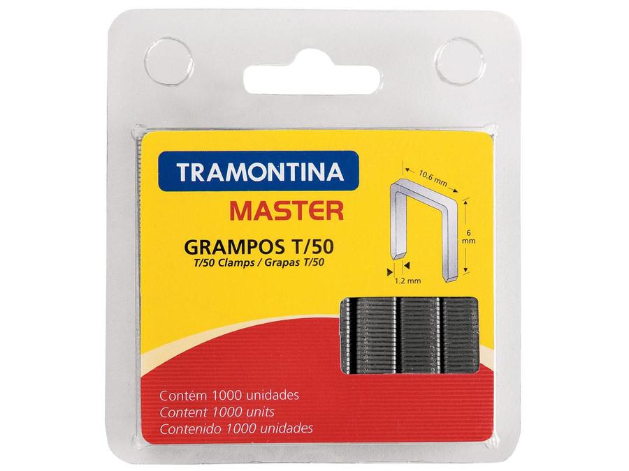 Conjunto de Grampos T/50 6mm com 1.000 Unid. - Tramontina 43500506