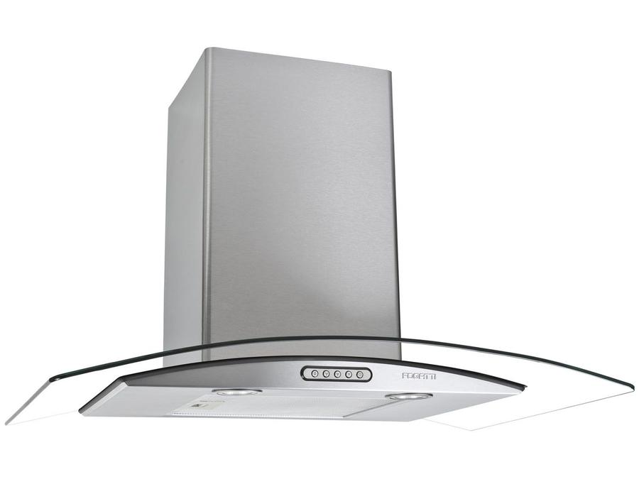 Coifa de Parede Fogatti Inox 80cm Vidro Curvo - 3 Velocidades CVC Slim 80